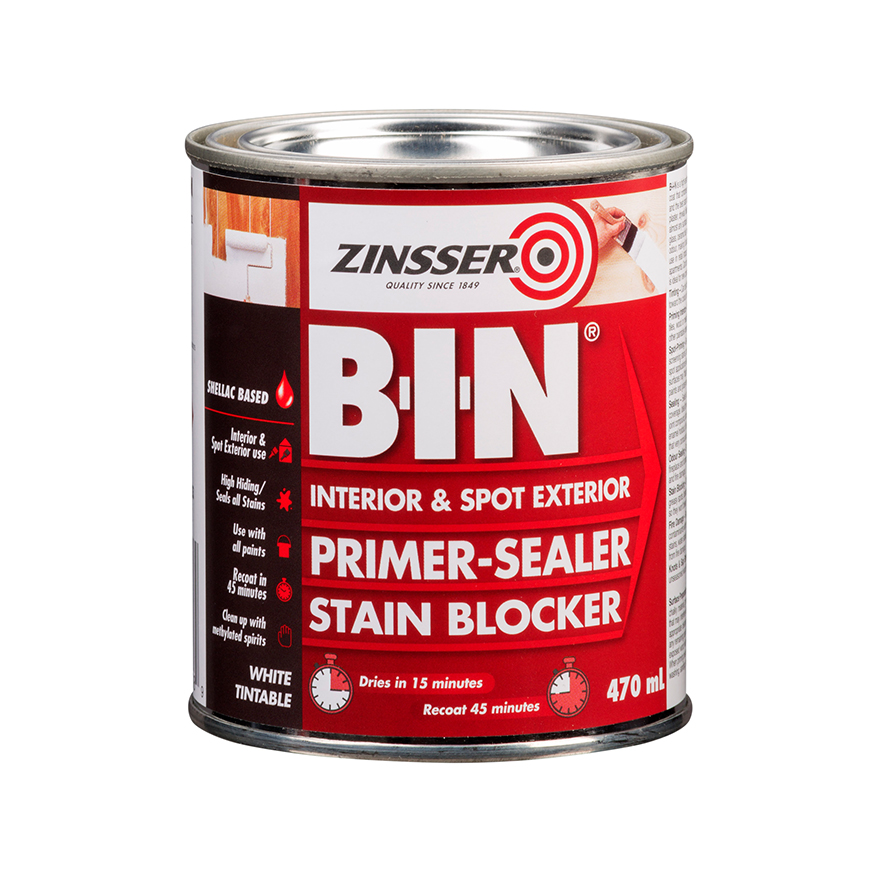 Zinsser B-I-N? Shellac-Based Primer Sealer Stain Killer 500ml ...